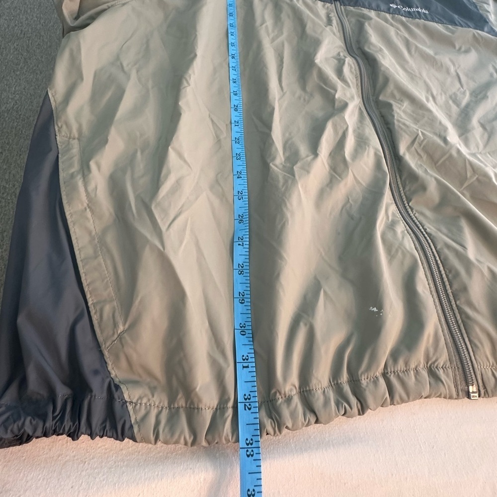 Columbia 2 Tone Lightweight Windbreaker W/Fold Away Hood Size 5X - Picture 10 of 11